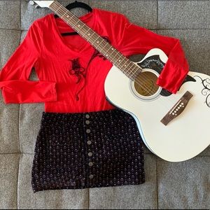 3/30 We The Free Cord Mini Skirt